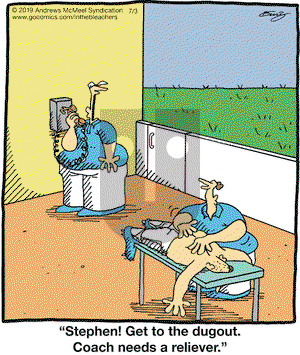 In the Bleachers on Wednesday July 3, 2019 Comic Strip
