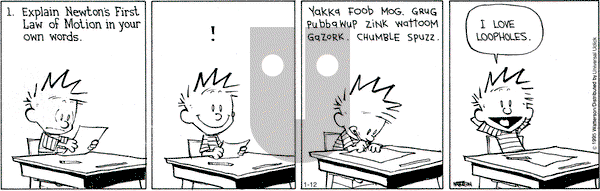 Calvin and Hobbes on Monday January 12, 2015 Comic Strip