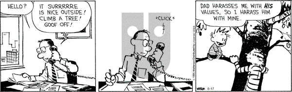 Calvin and Hobbes on Wednesday June 17, 2015 Comic Strip