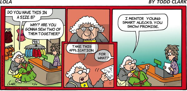 Lola on Sunday February 10, 2013 Comic Strip