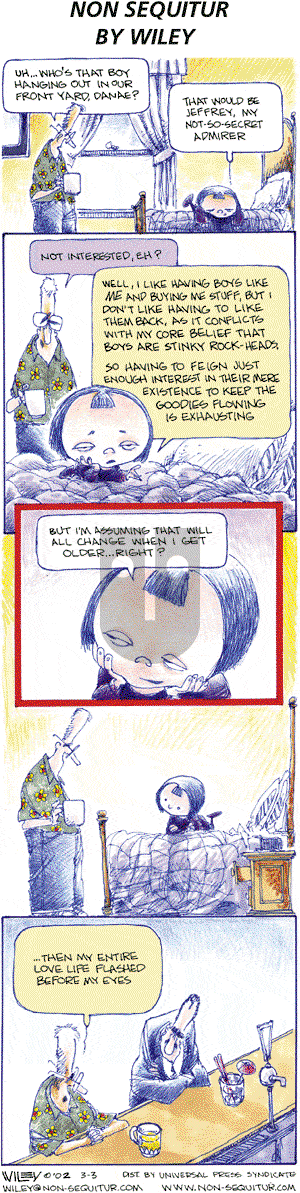 Non Sequitur on Sunday March 3, 2002 Comic Strip
