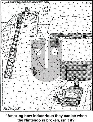 Close to Home - Monday March 13, 2000 Comic Strip