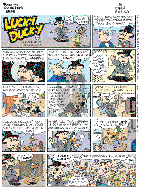 Tom the Dancing Bug on Saturday October 20, 2007 Comic Strip