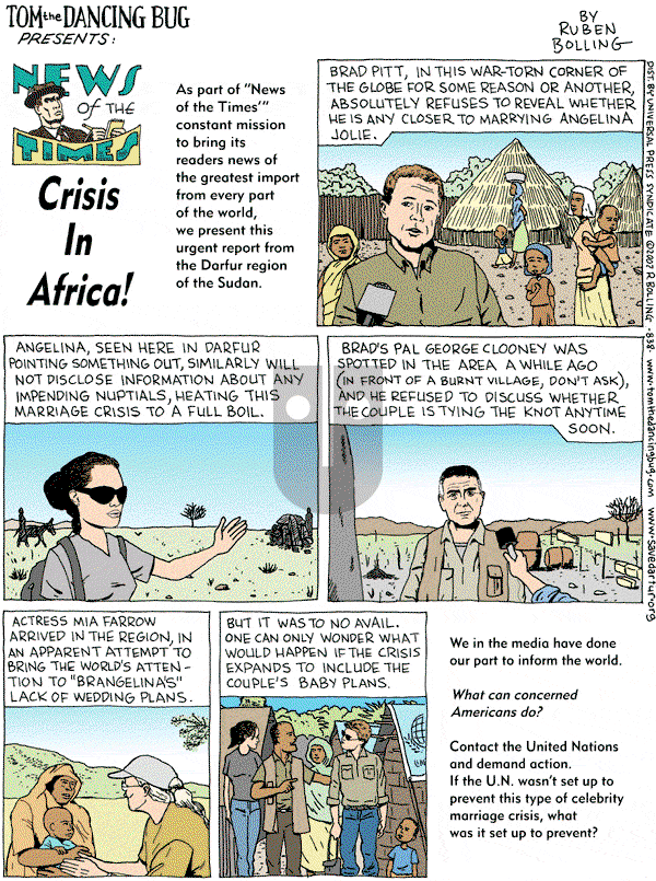 Tom the Dancing Bug on Friday March 23, 2007 Comic Strip