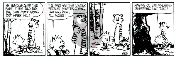 Calvin and Hobbes on Thursday November 26, 1987 Comic Strip