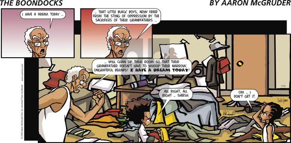 The Boondocks on Sunday January 15, 2006 Comic Strip