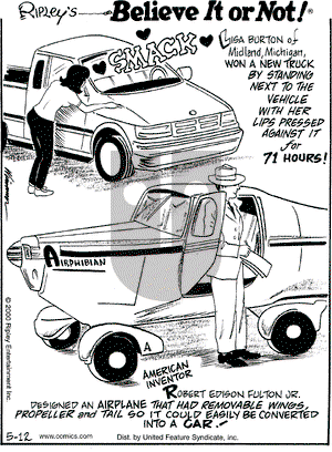 Ripley's Believe It or Not on Friday May 12, 2000 Comic Strip