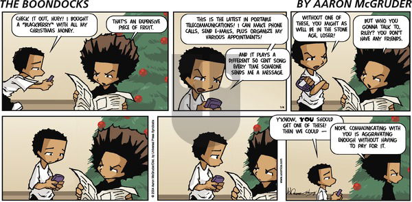 The Boondocks on Sunday January 4, 2004 Comic Strip