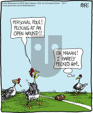 In the Bleachers on Tuesday October 11, 2016 Comic Strip
