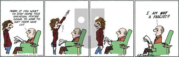 Doonesbury on Friday March 14, 2014 Comic Strip