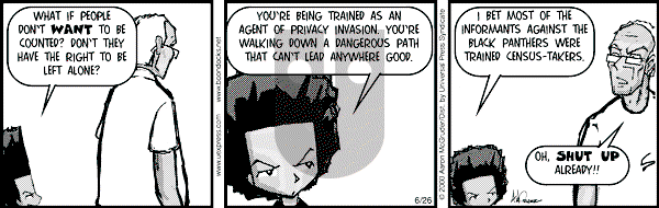 The Boondocks on Monday January 28, 2008 Comic Strip