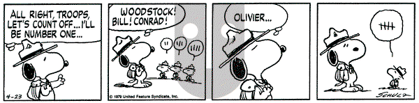 Peanuts on Monday April 23, 1979 Comic Strip