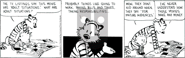Calvin and Hobbes - Monday April 5, 1993 Comic Strip