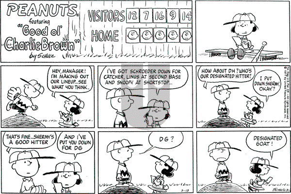 Peanuts - Sunday March 13, 1977 Comic Strip