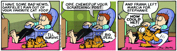 Garfield on Wednesday September 18, 1985 Comic Strip