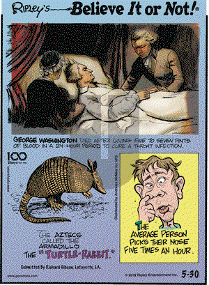 Ripley's Believe It or Not on Thursday May 30, 2019 Comic Strip