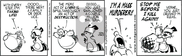 Over the Hedge on Wednesday September 16, 1998 Comic Strip