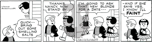 Nancy on Thursday August 7, 1969 Comic Strip