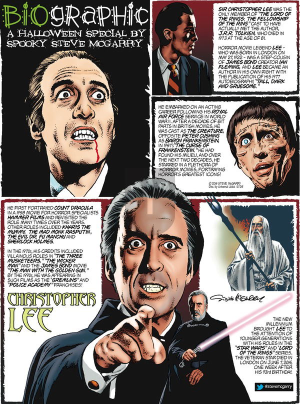Biographic on Sunday October 25, 2015 Comic Strip