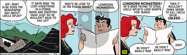 Rip Haywire on Tuesday August 8, 2017 Comic Strip