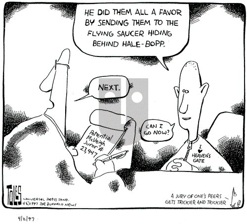 Tom Toles on Wednesday April 2, 1997 Comic Strip