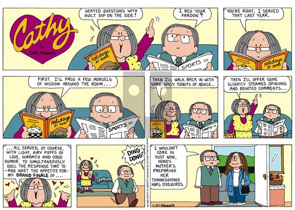 Cathy Classics on Sunday November 24, 1996 Comic Strip
