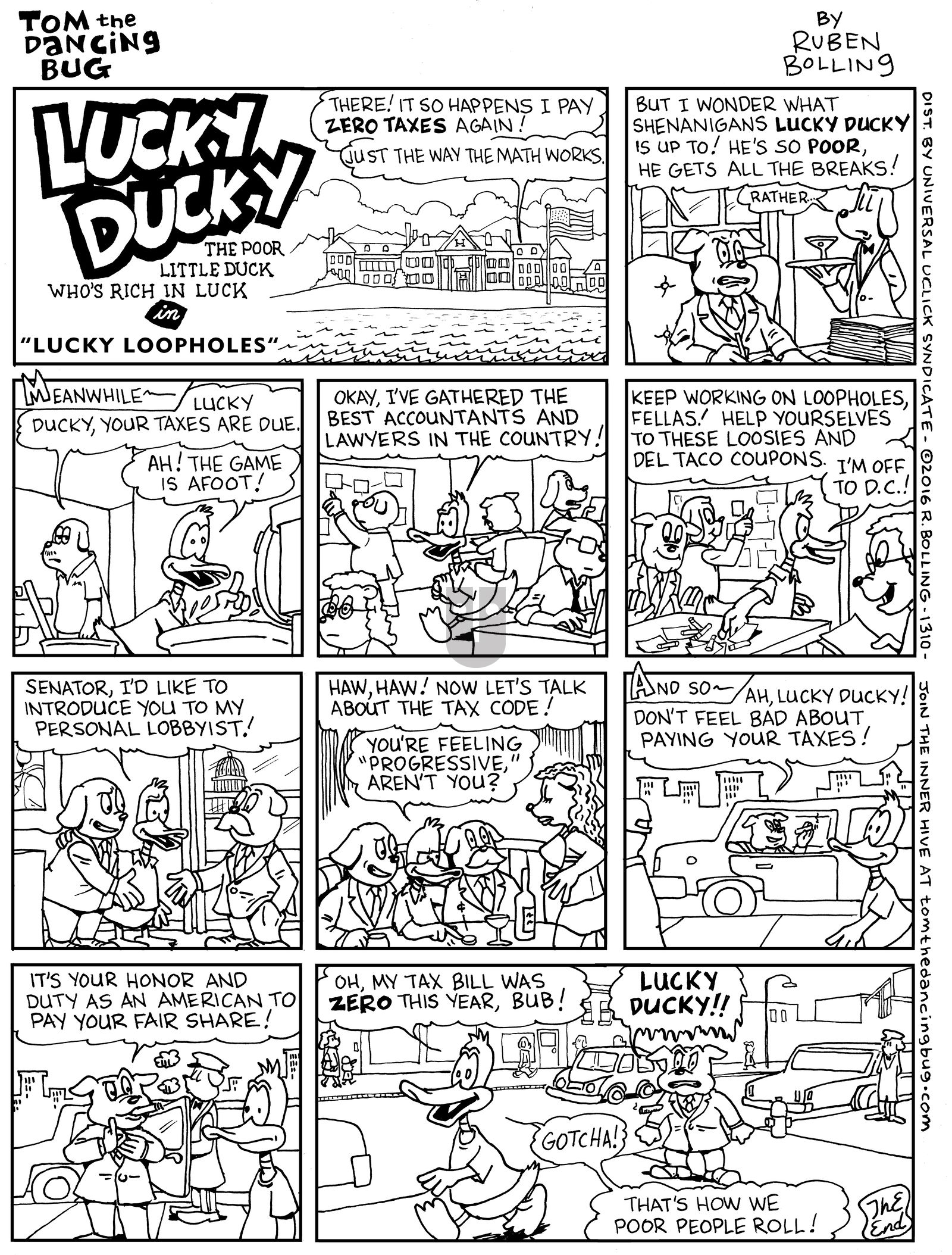 Tom the Dancing Bug - Monday October 24, 2016 Comic Strip