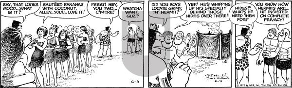 Alley Oop on Friday June 9, 1972 Comic Strip