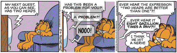 Garfield - Friday April 2, 2004 Comic Strip