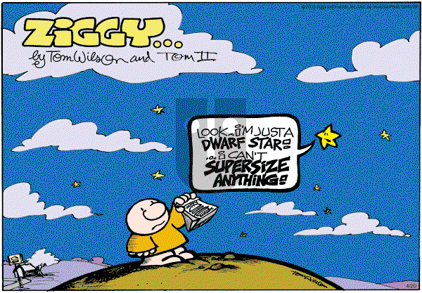 Ziggy - Sunday April 20, 2008 Comic Strip