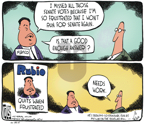 Tom Toles on Wednesday October 28, 2015 Comic Strip