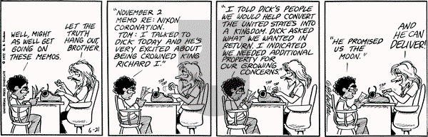 Doonesbury on Wednesday June 21, 1972 Comic Strip
