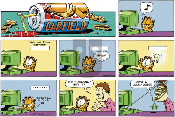Garfield on Sunday February 20, 2000 Comic Strip