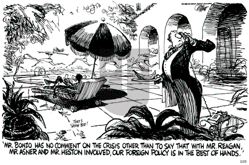 Pat Oliphant on Friday February 26, 1982 Comic Strip