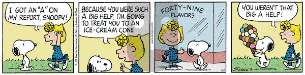 Peanuts on Thursday May 1, 2025 Comic Strip