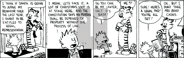 Calvin and Hobbes - Friday December 9, 1994 Comic Strip