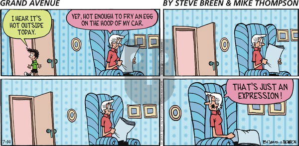 Grand Avenue on Sunday July 14, 2013 Comic Strip