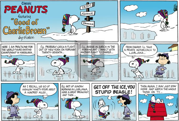 Peanuts on Sunday February 8, 2004 Comic Strip