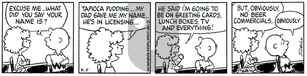 Peanuts on Friday September 5, 1986 Comic Strip