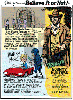 Ripley's Believe It or Not on Friday January 1, 2010 Comic Strip