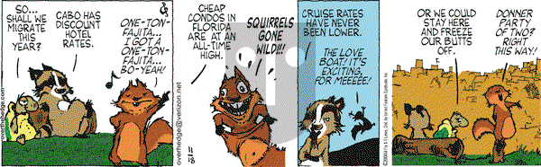 Over the Hedge on Tuesday November 18, 2008 Comic Strip