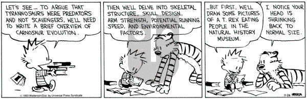 Calvin and Hobbes on Friday November 26, 1993 Comic Strip