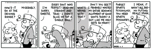 FoxTrot - Friday April 4, 1997 Comic Strip