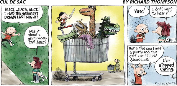 Cul de Sac on Sunday September 13, 2015 Comic Strip