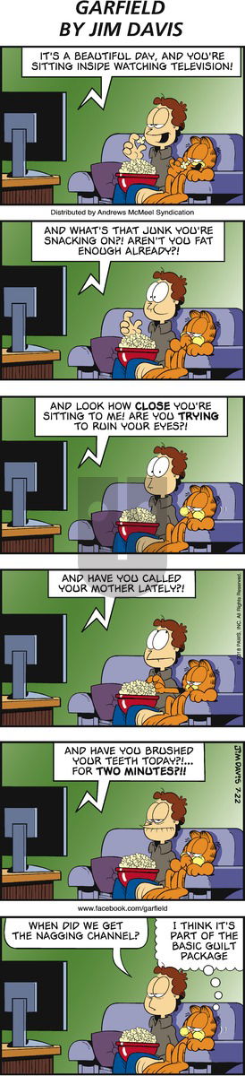 Garfield on Sunday July 22, 2018 Comic Strip
