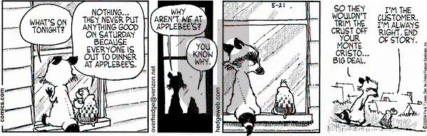 Over the Hedge on Saturday May 21, 2005 Comic Strip