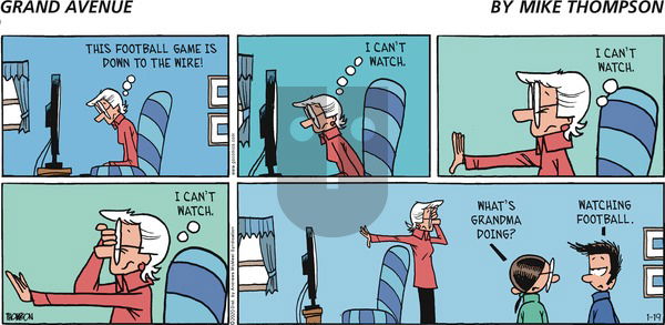 Grand Avenue on Sunday January 19, 2020 Comic Strip