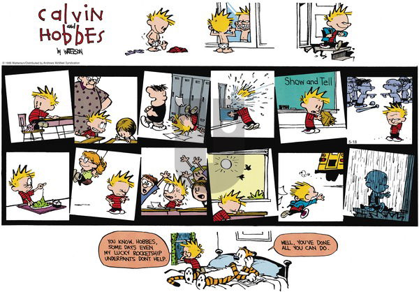 Calvin and Hobbes on Sunday May 18, 2025 Comic Strip
