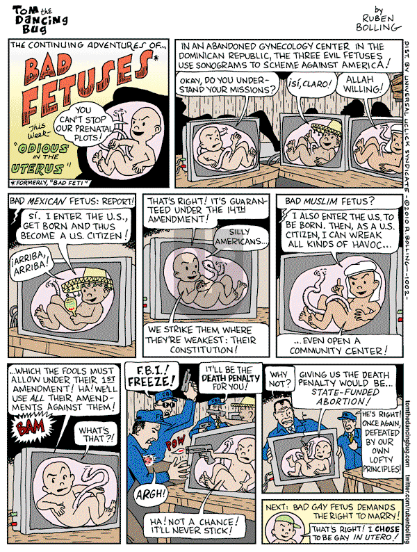 Tom the Dancing Bug on Friday August 27, 2010 Comic Strip