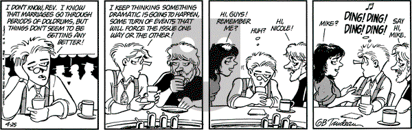 Doonesbury on Monday April 25, 1988 Comic Strip